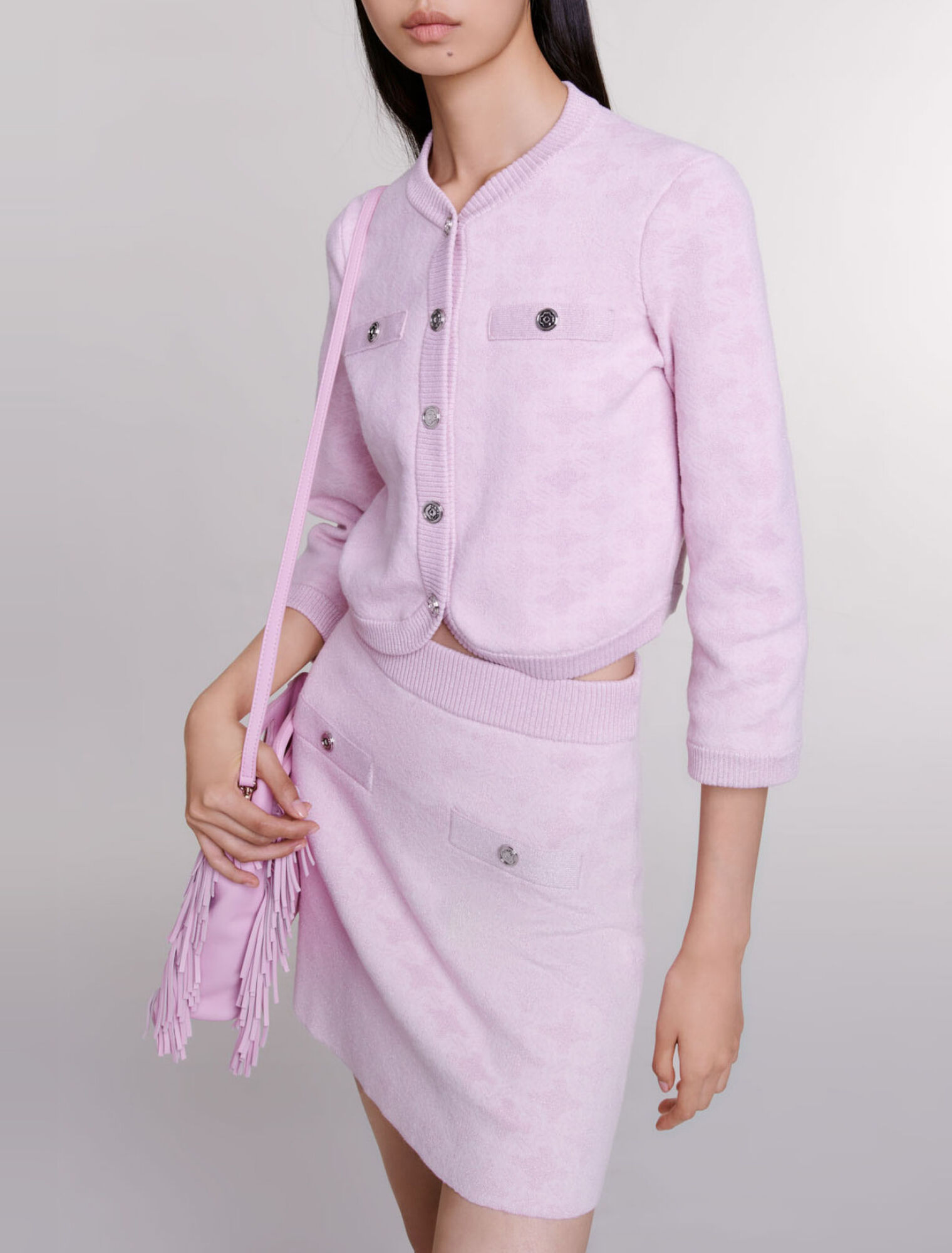 Falda de punto jacquard
