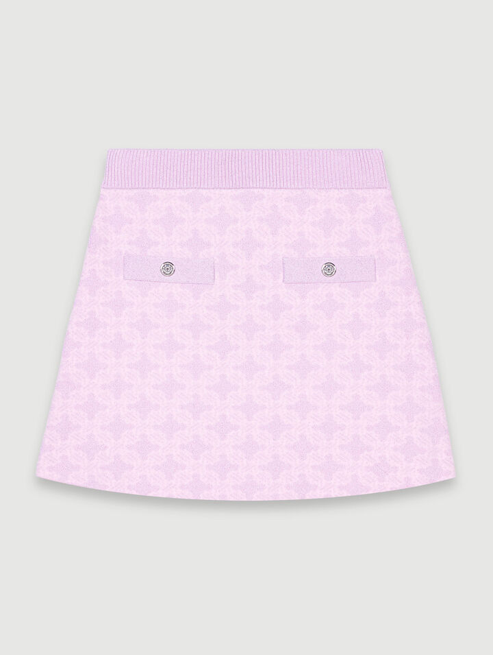 Falda de punto jacquard