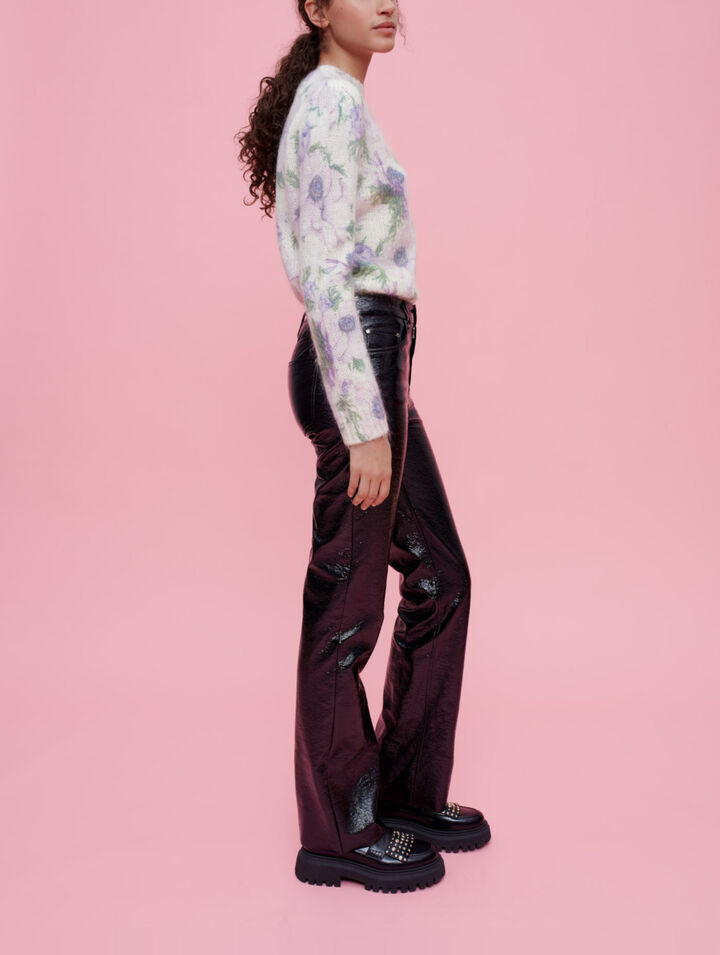 Pantalones acampanados de vinilo