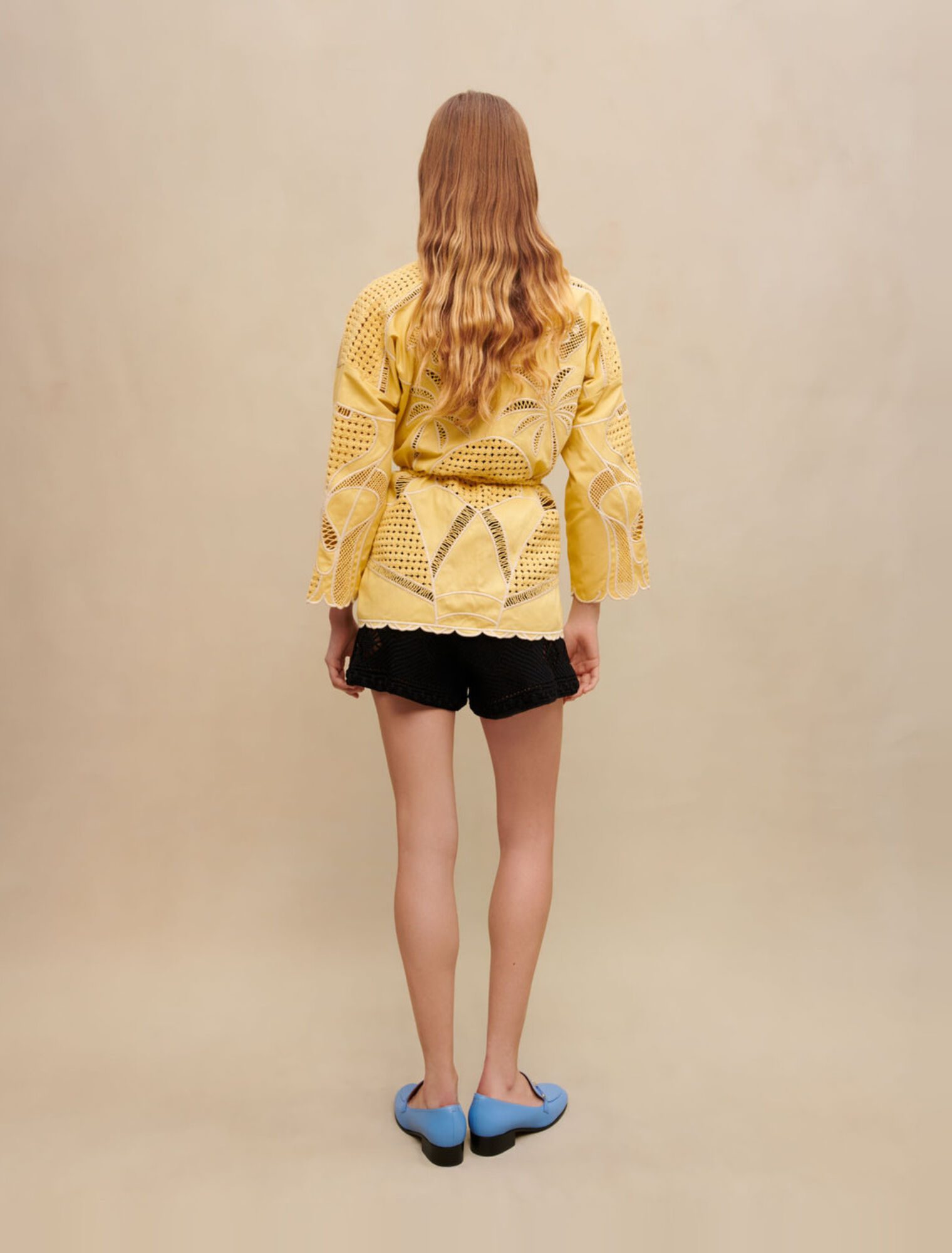 Chaqueta kimono bordada