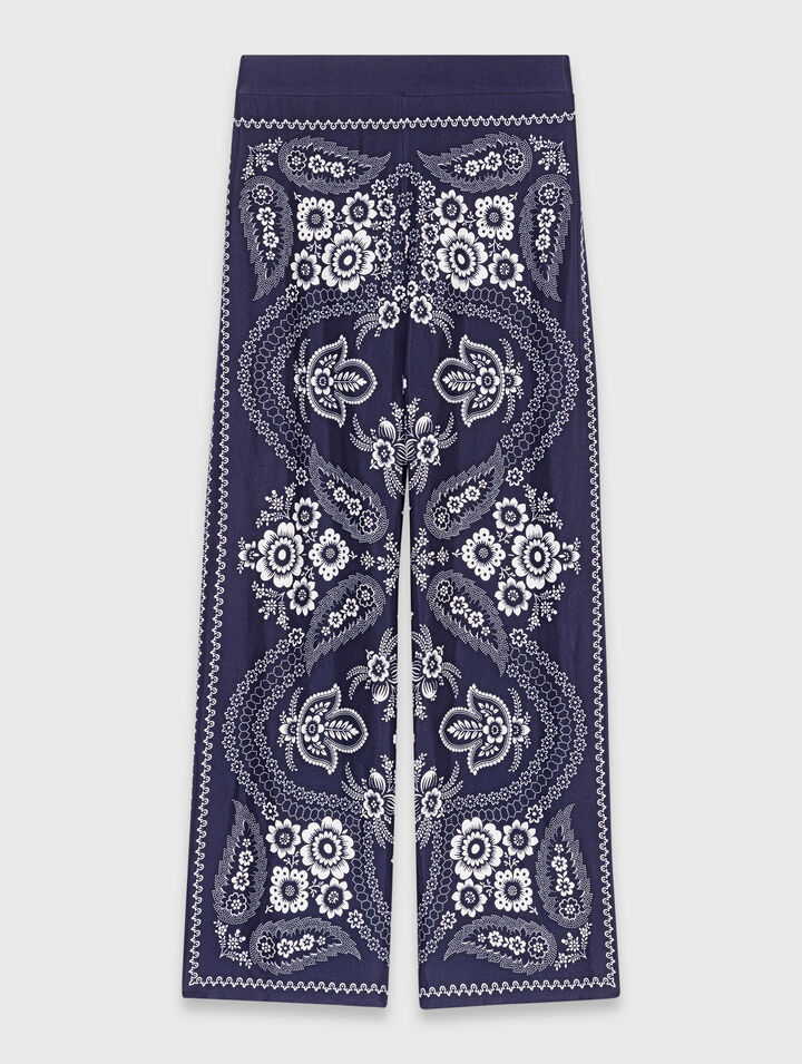 Pantalón fluido estampado