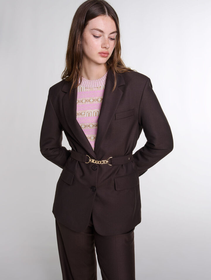 Chaqueta sastre con cinturón
