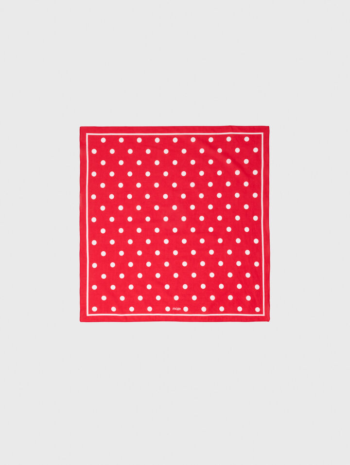 Bandana de algod&oacute;n con lunares