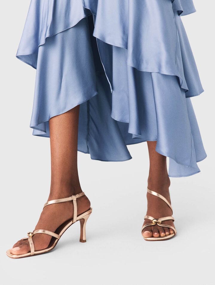 Sandalias multitiras metalizadas