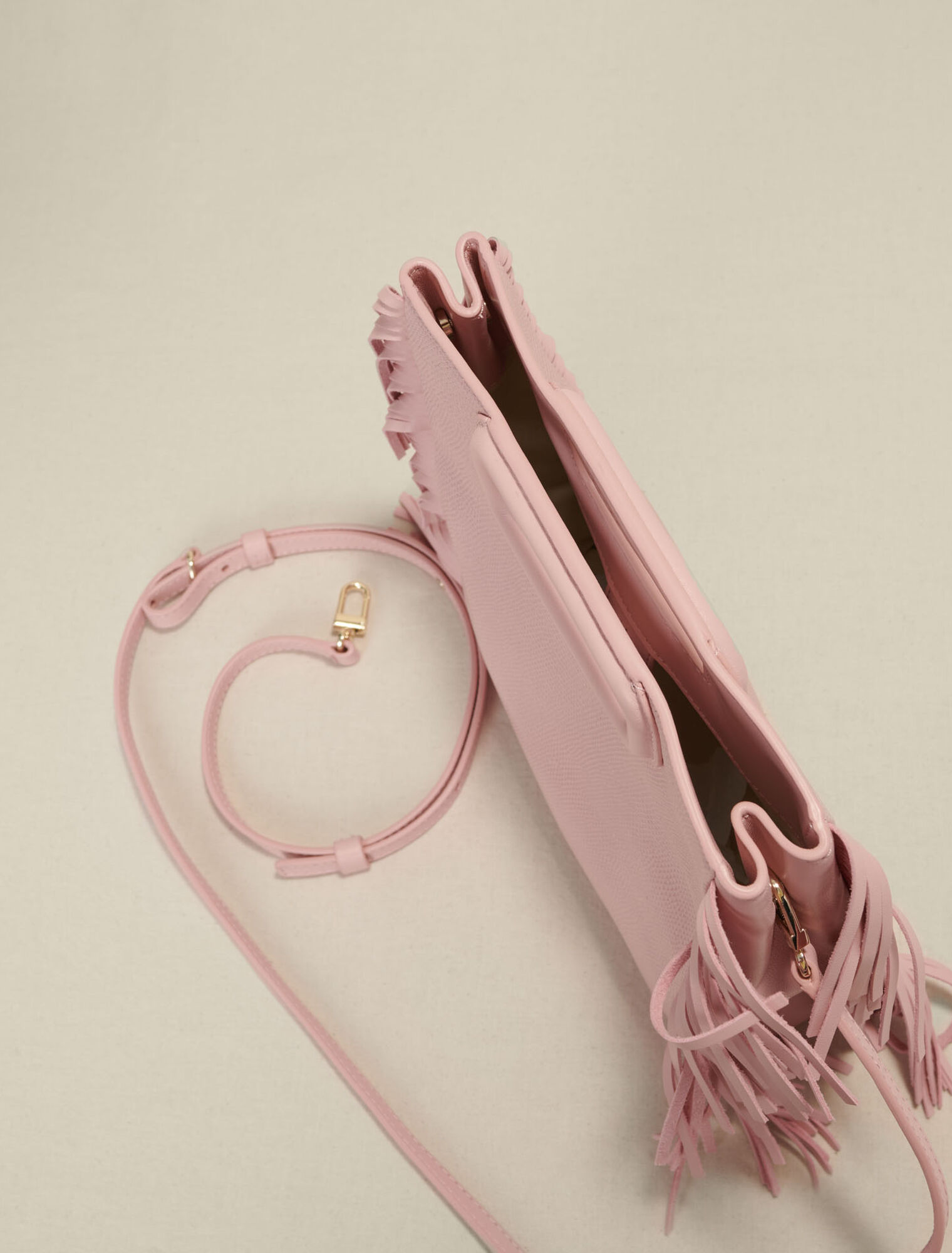 Bolso M piel efecto lagarto