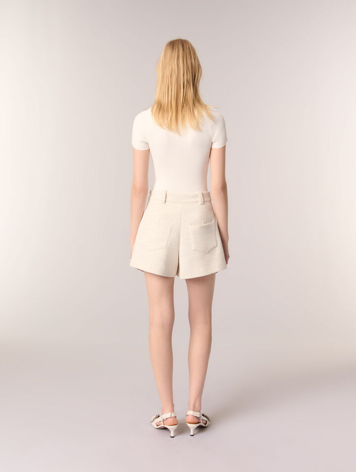 Short de tweed y lurex