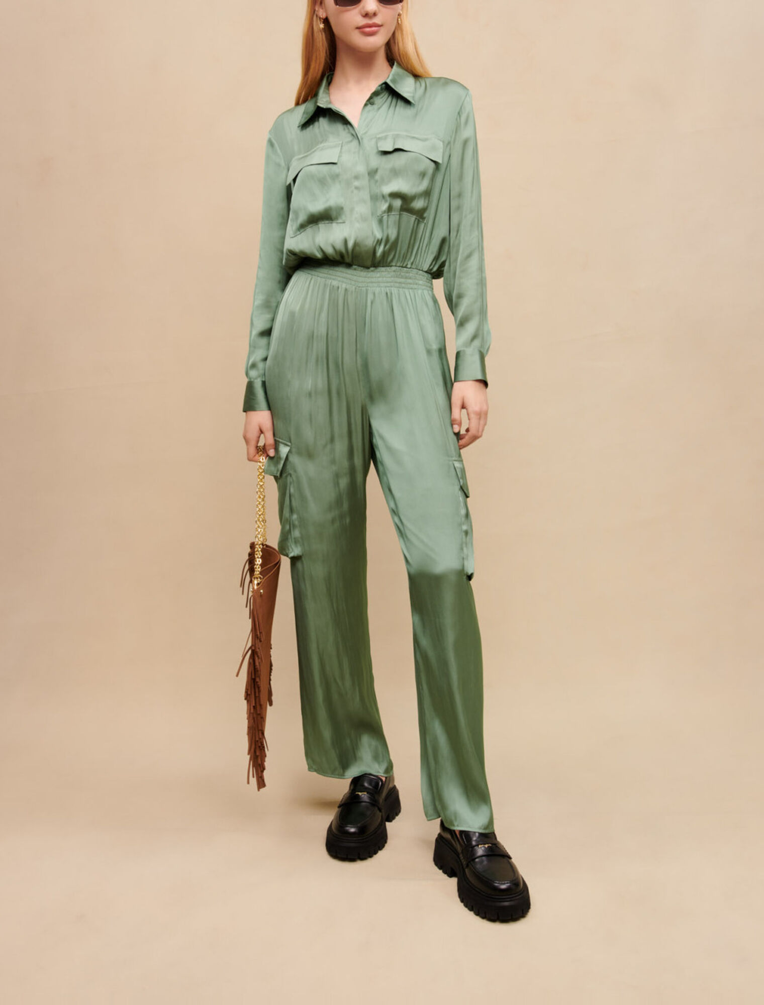Pantalón de satén