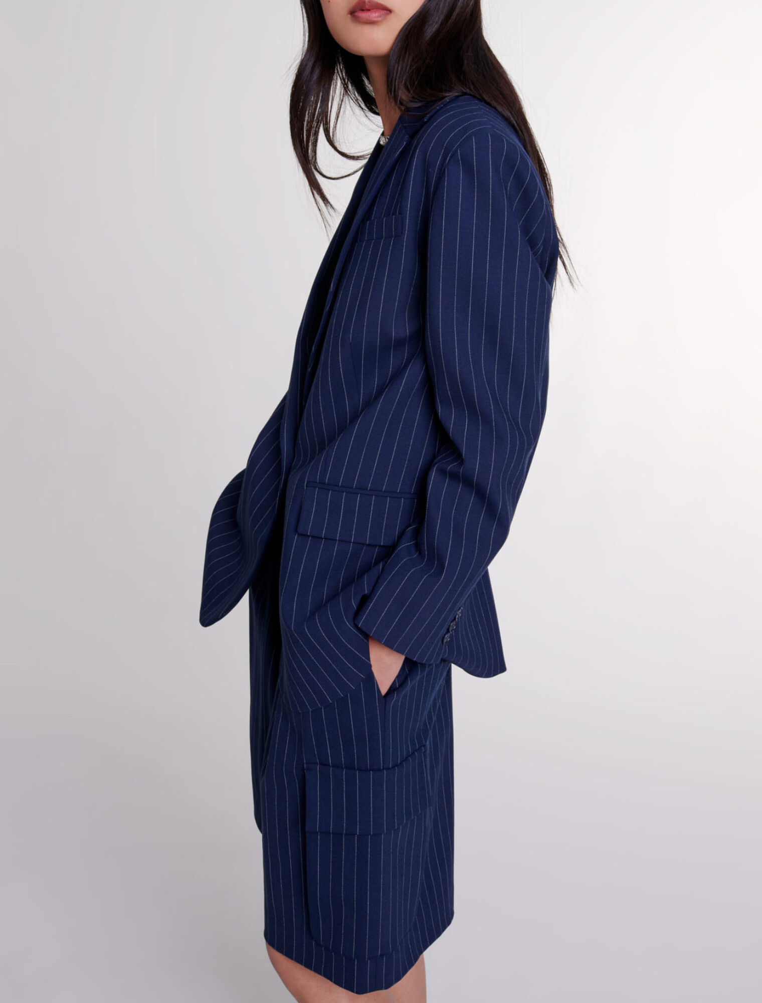 Chaqueta de traje a rayas