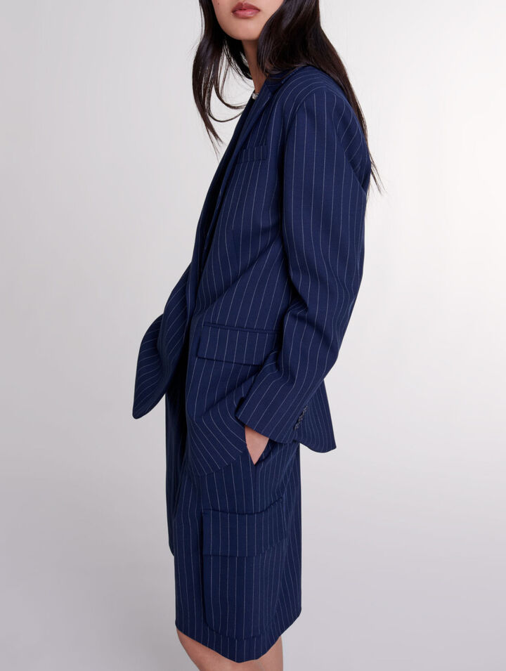 Chaqueta de traje a rayas