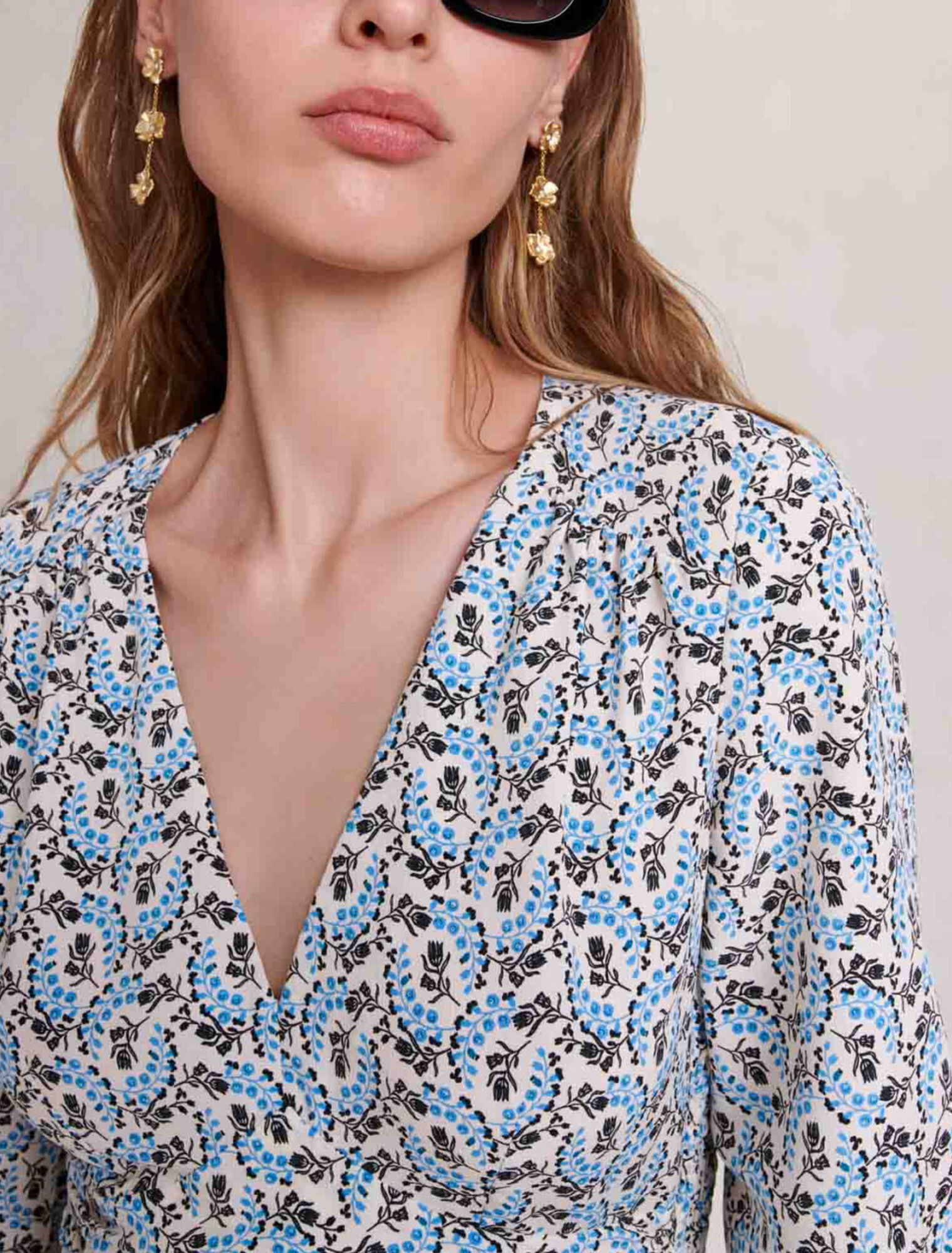 Vestido corto de crepé