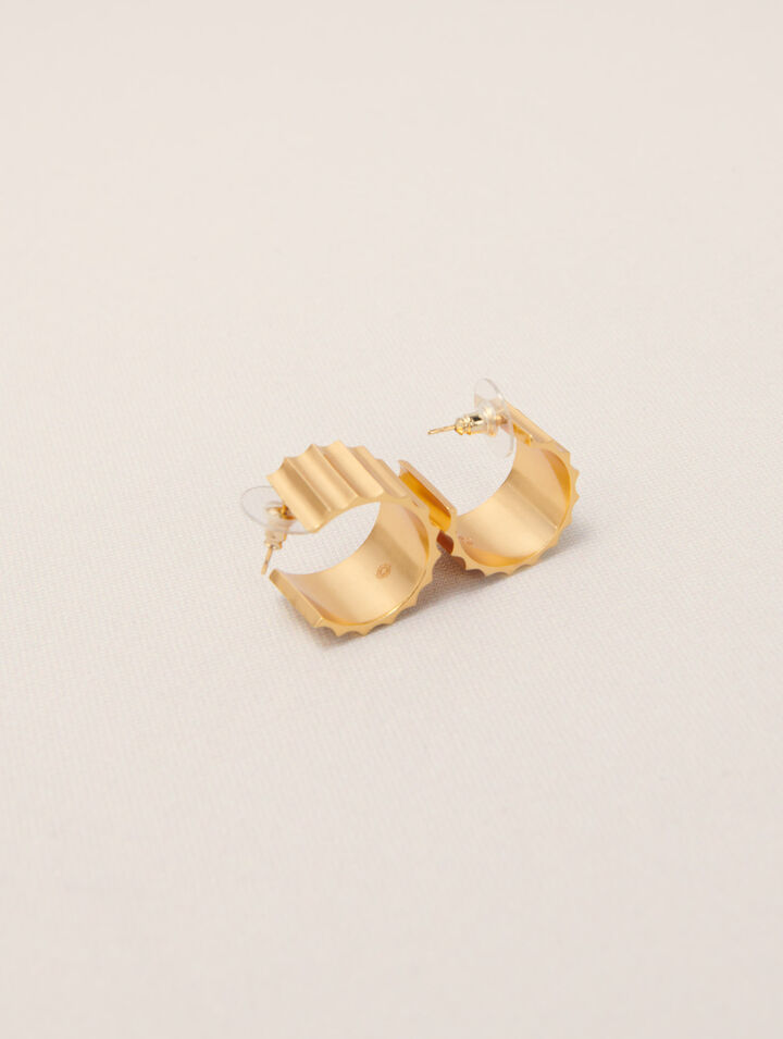 Pendientes de aro mini de metal cónico 