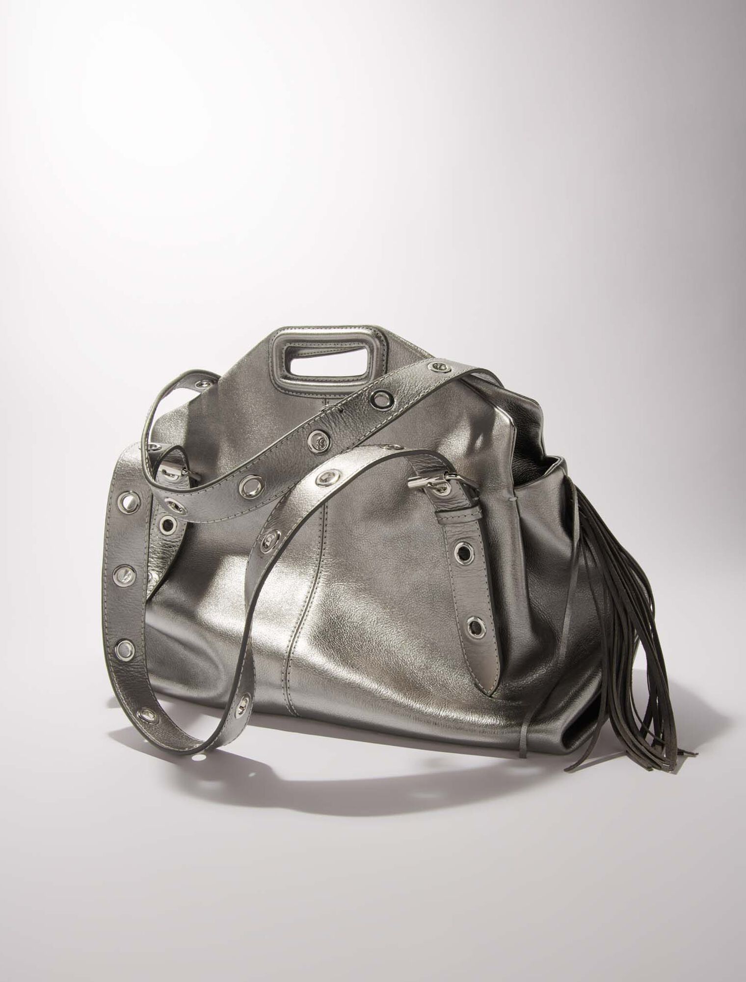 Bolso Miss M XL de cuero metalizado