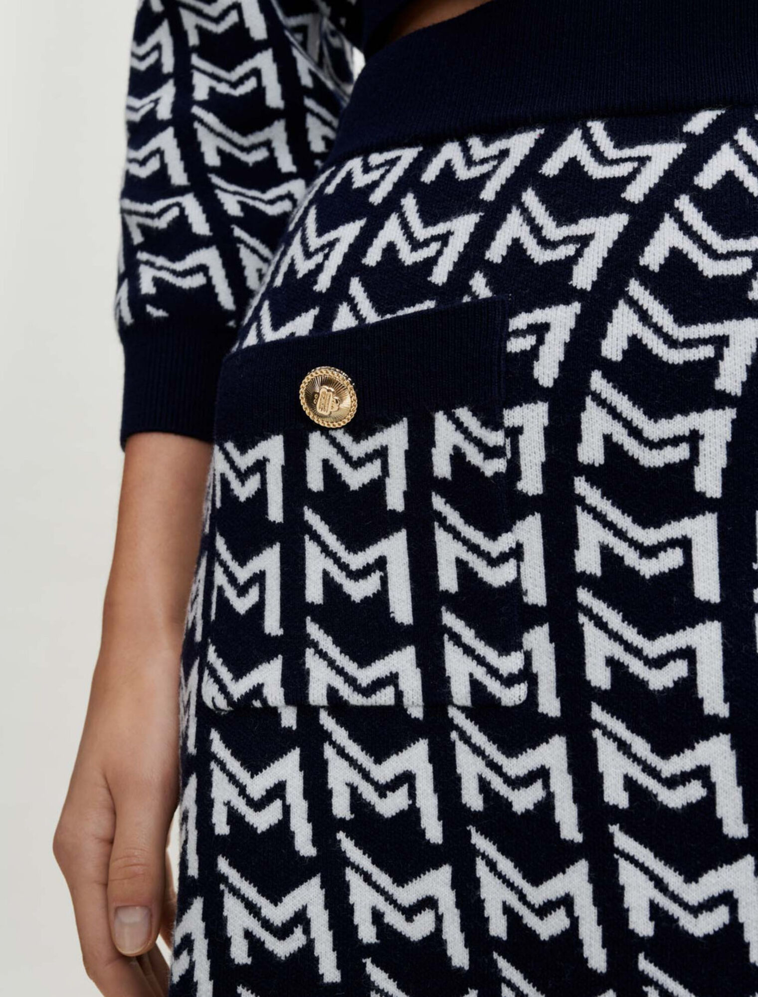 Falda de jacquard con monograma 