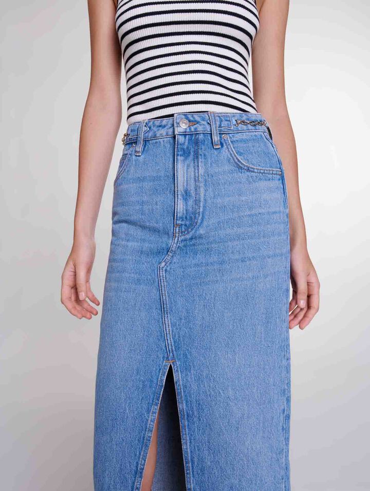 Falda larga vaquera