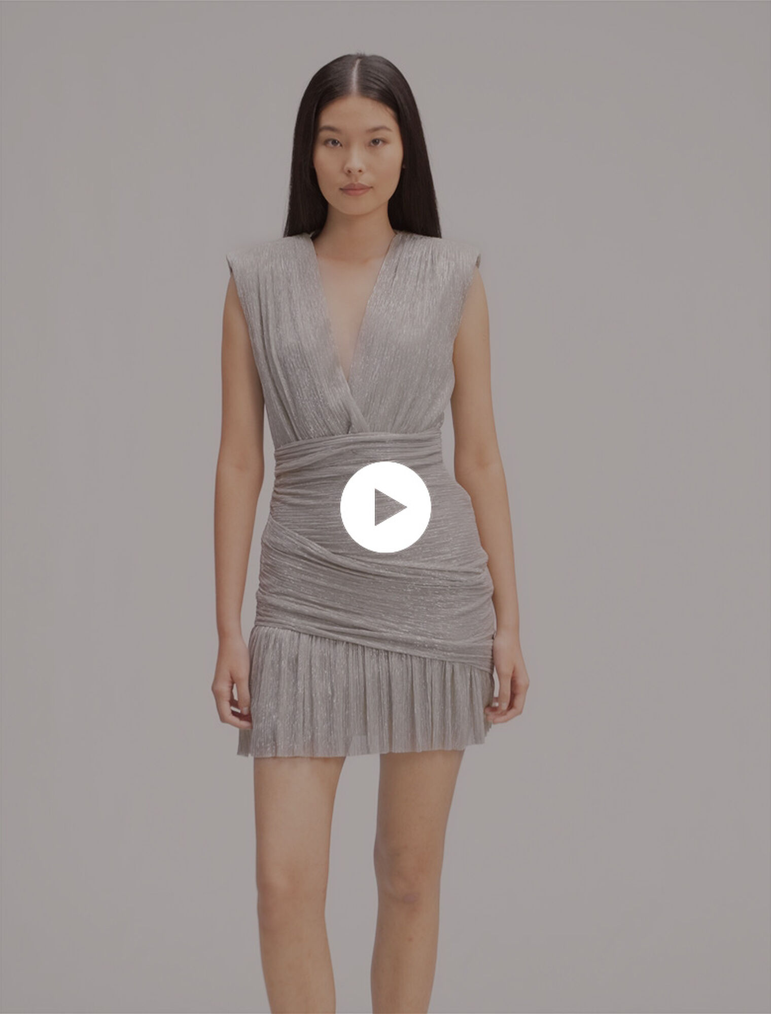 Vestido corto metalizado