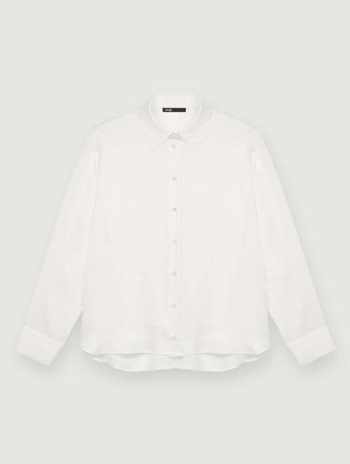 Camisa blanca de seda