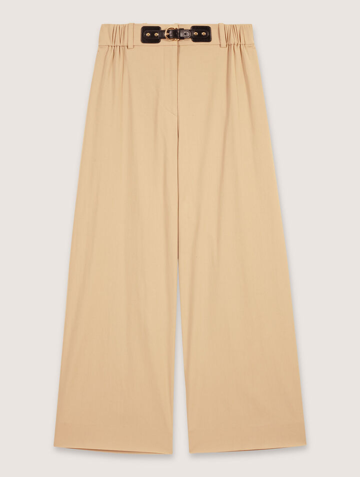 Pantalón ancho de algodón