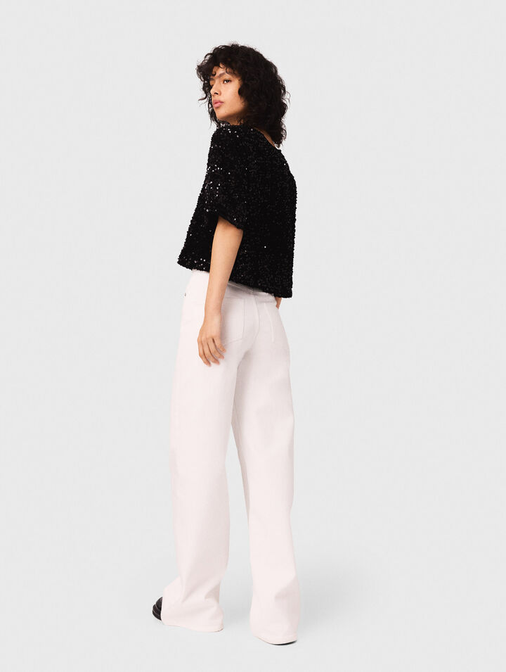 Top de terciopelo y lentejuelas