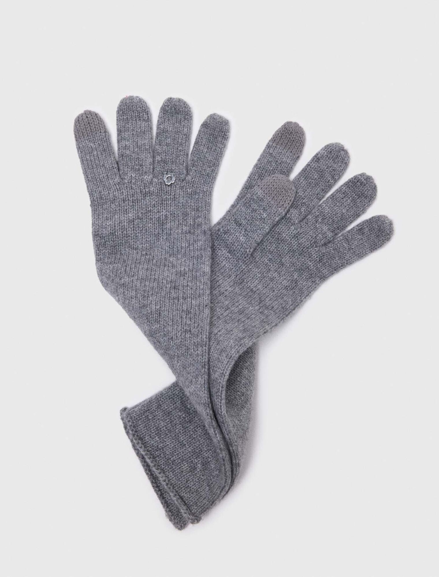 Guantes largos de lana y cachemira