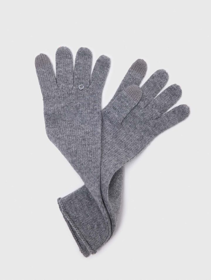 Guantes largos de lana y cachemira