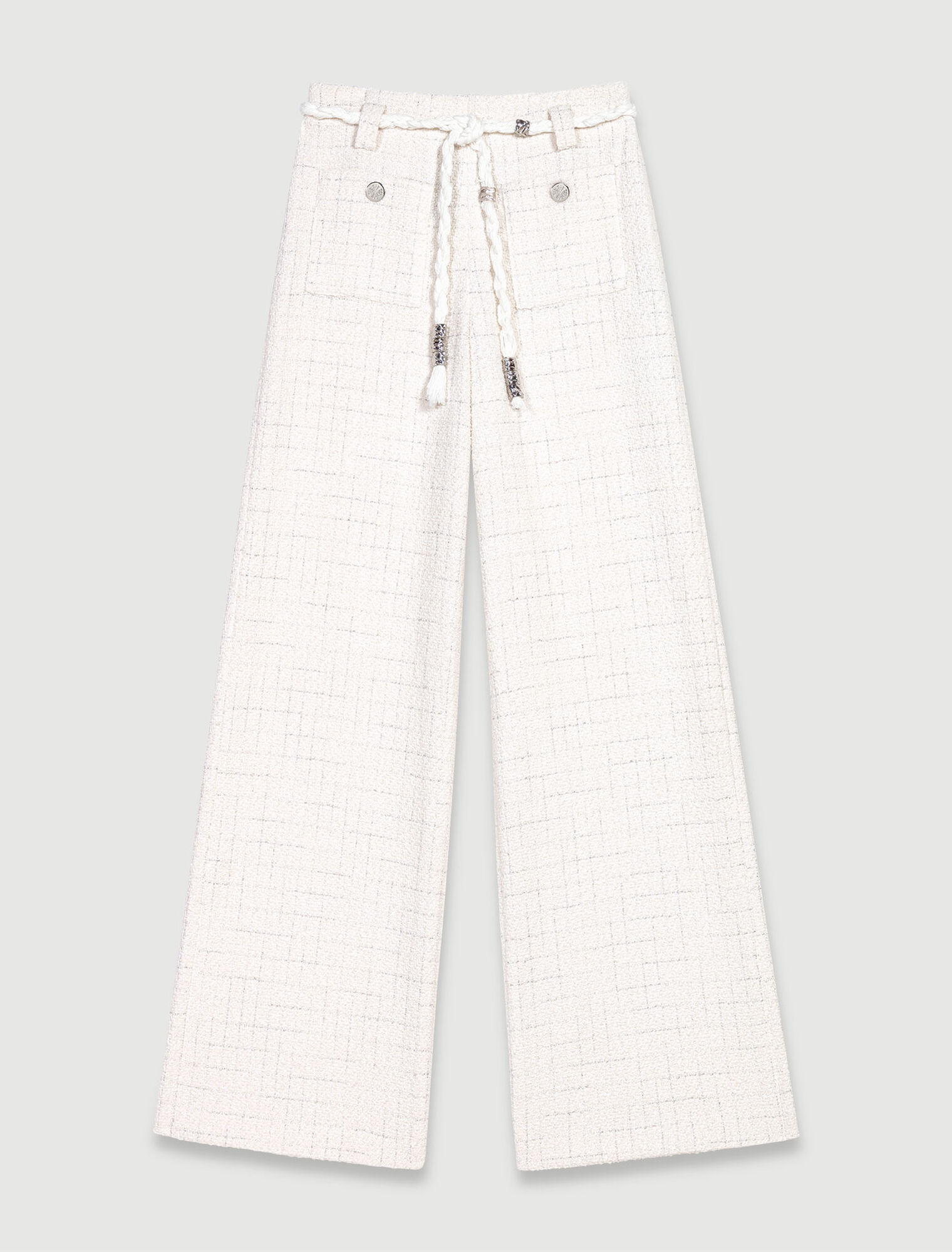 Pantalón tweed de hilos metalizados