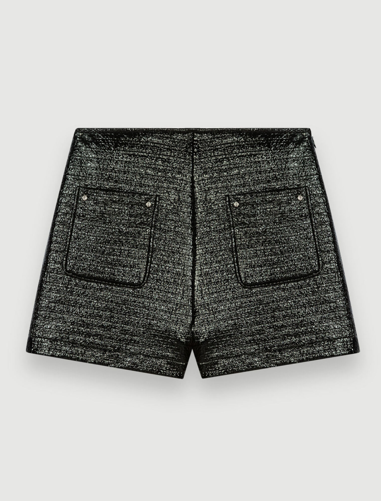Pantalón corto de tweed repujado