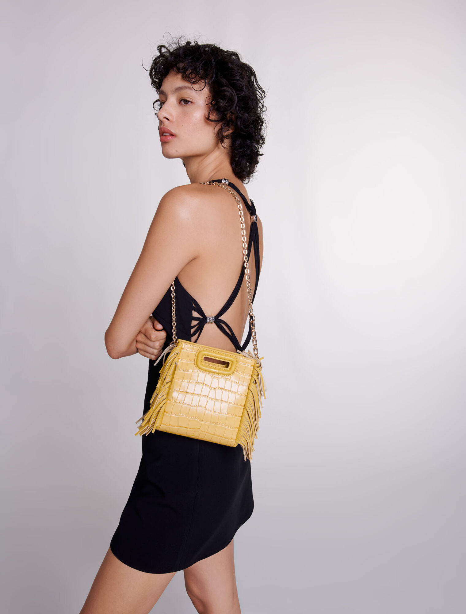 Bolso M Mini de piel de cocodrilo