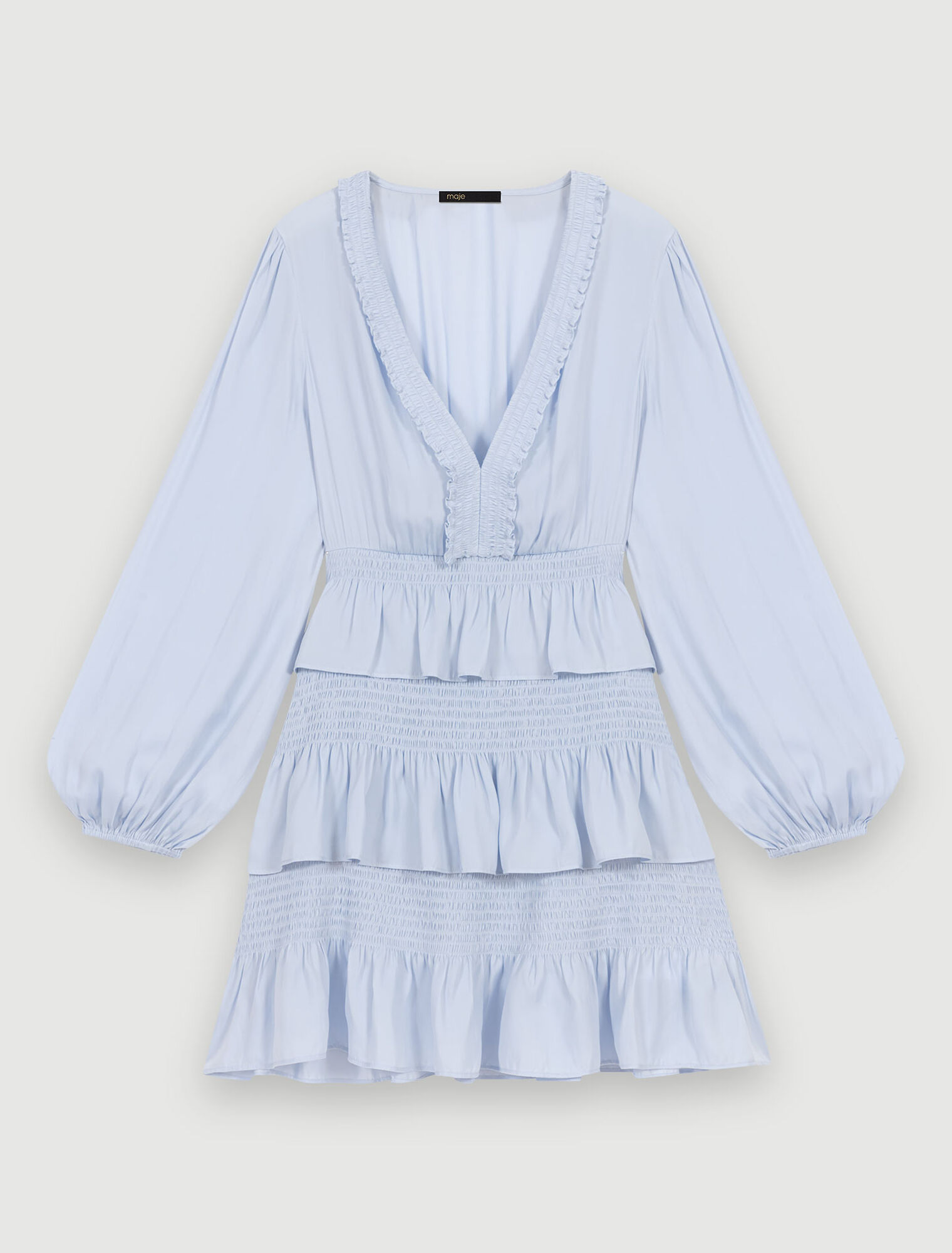 Vestido azul de volantes