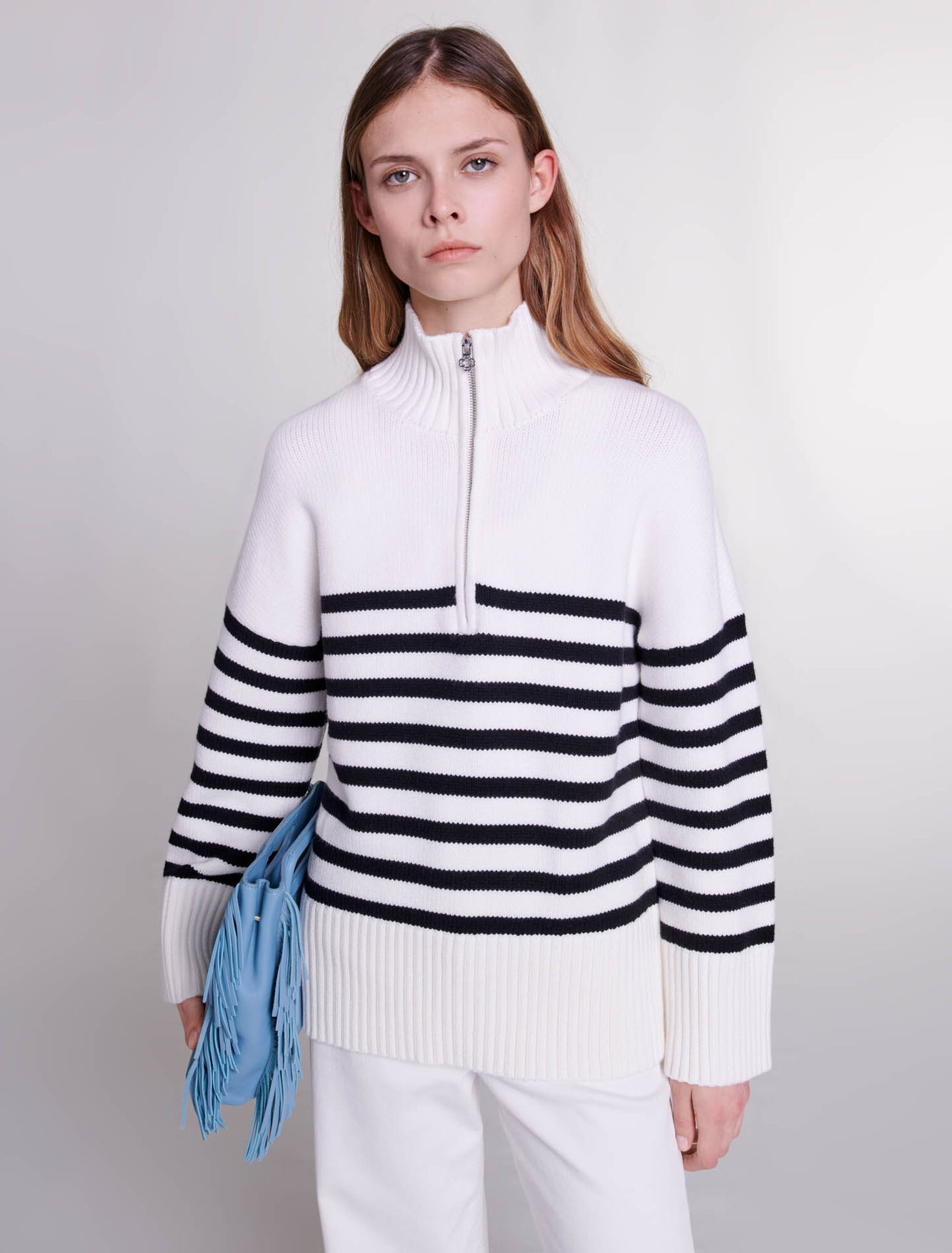 Jersey marinera cuello cremallera