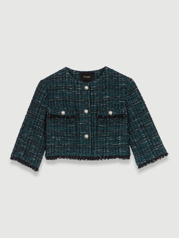 Chaqueta corta de tweed