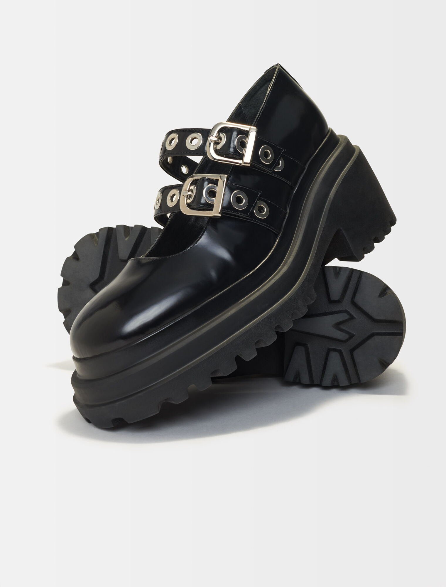 Botines de plataforma con ojales