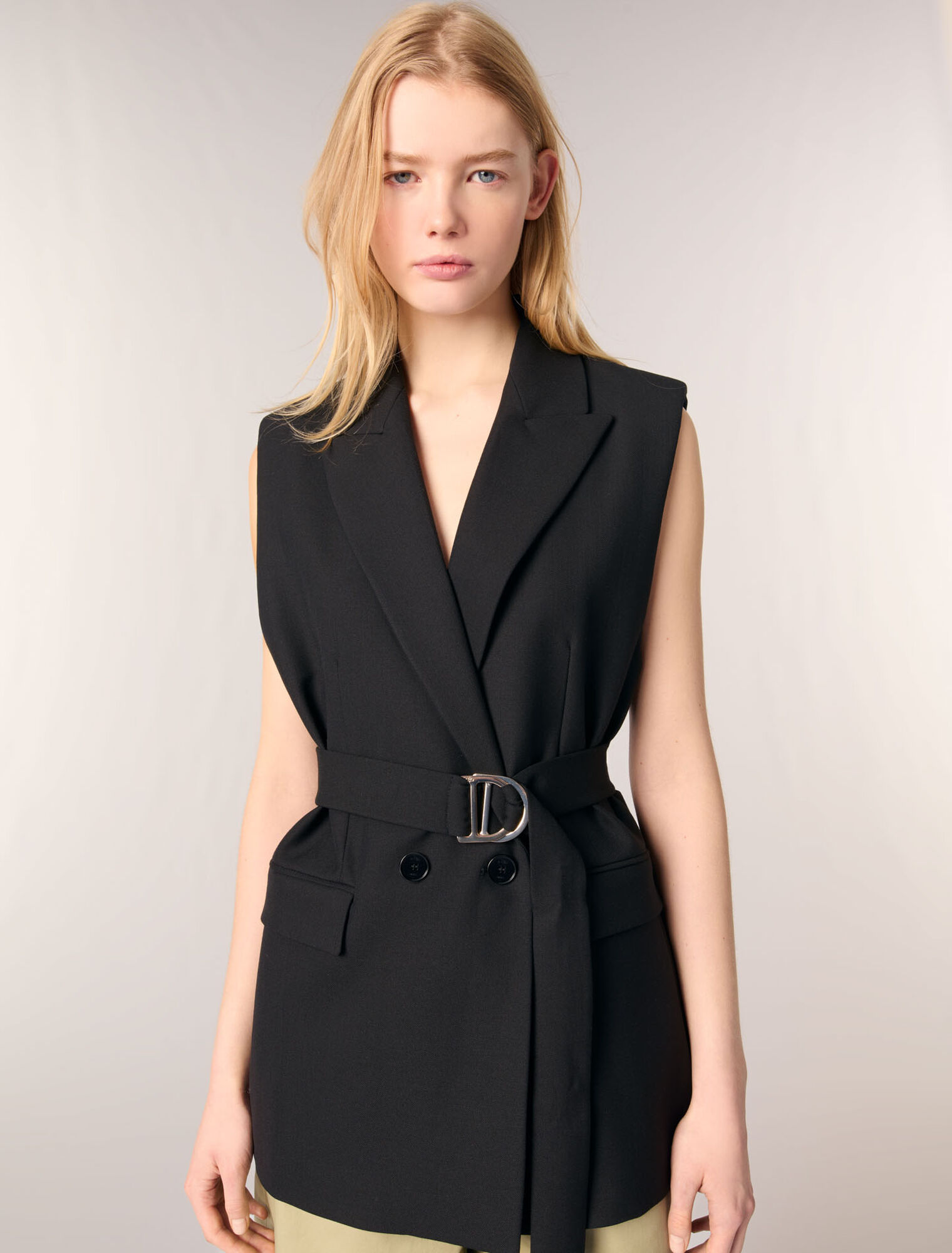 Chaqueta de traje sin mangas 