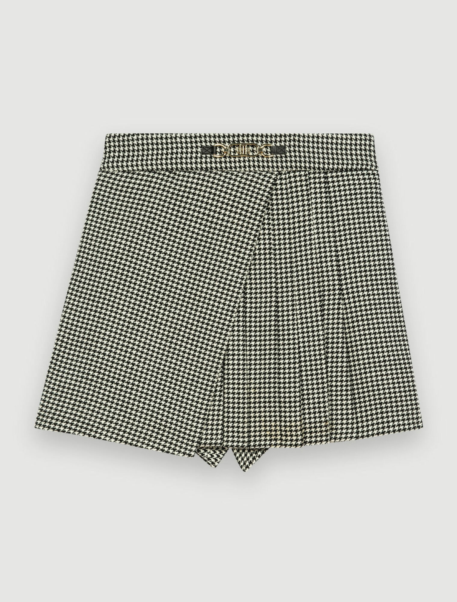 Pantalón corto de pata de gallo