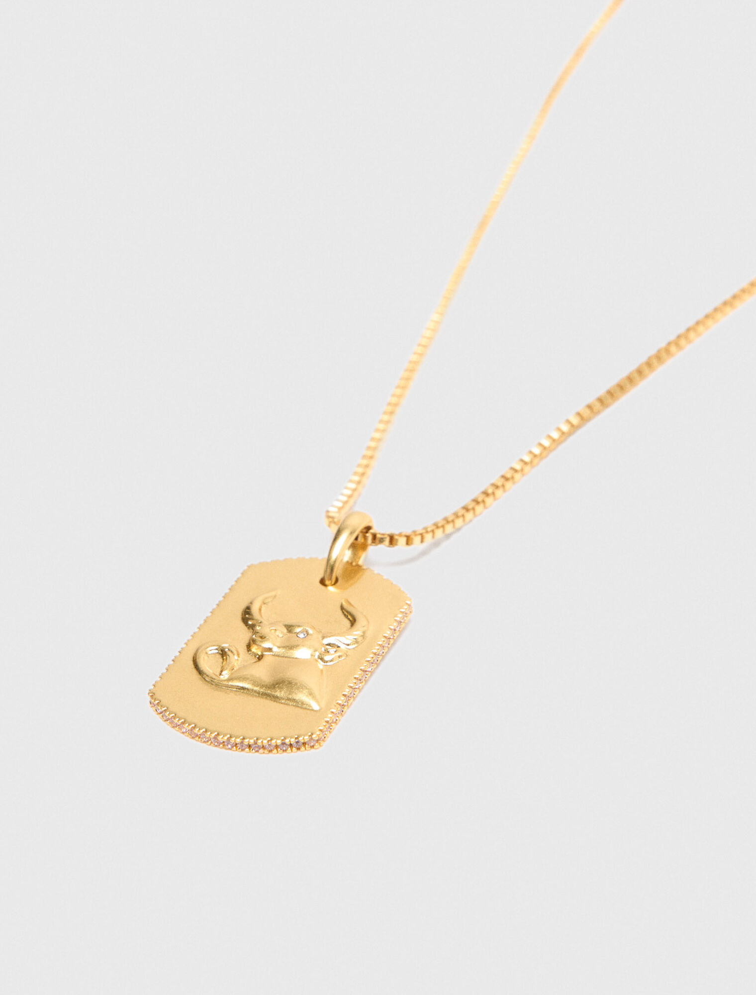 Collar placa signo del zodiaco