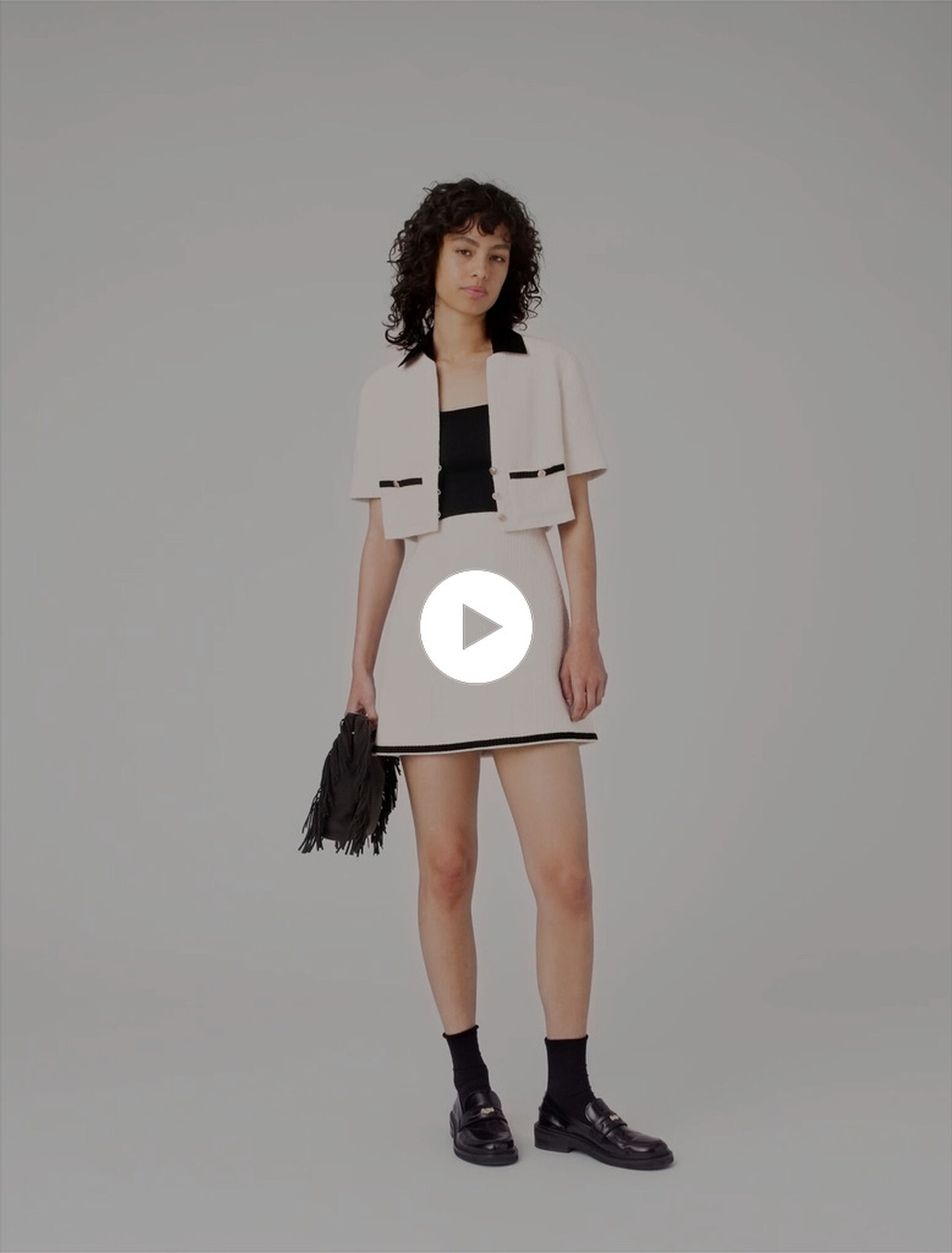 Vestido 2 en 1 de tweed