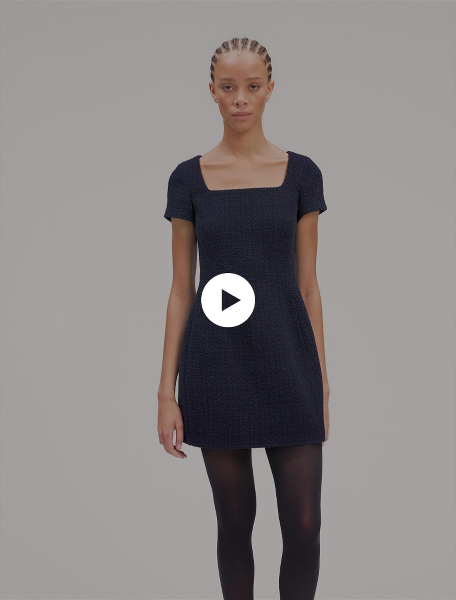 Vestido corto de tweed