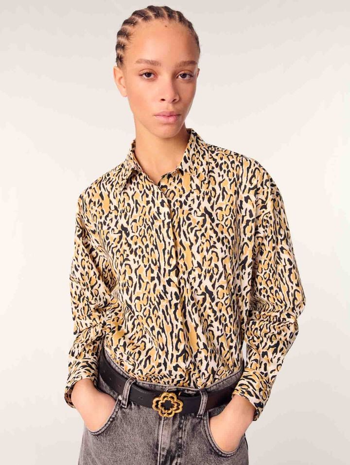 Camisa con estampado leopardo
