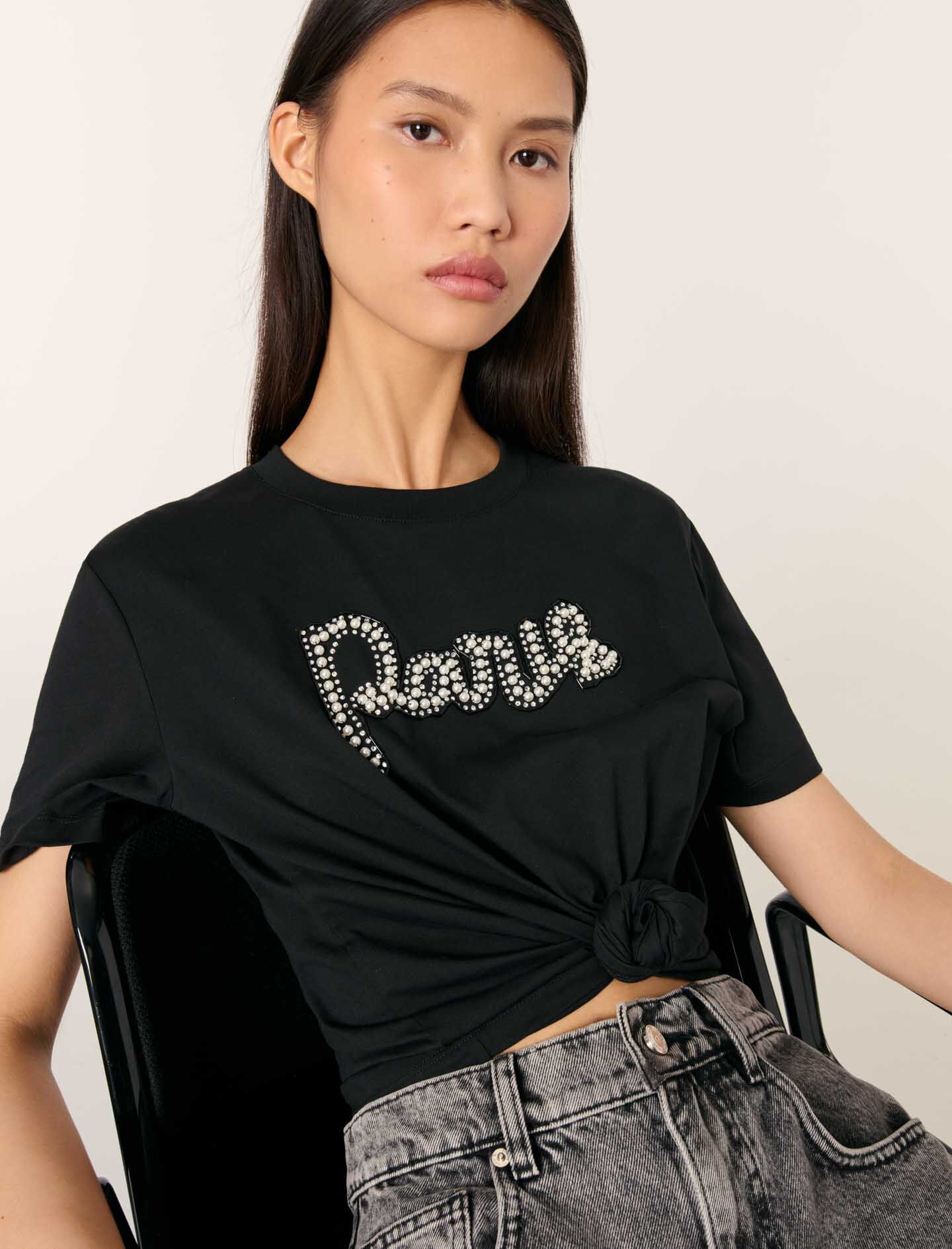 Blouse Maje - Taille S Violette - Manches Trois-quarts Coton - Occasion En Très Bon état (TBE)