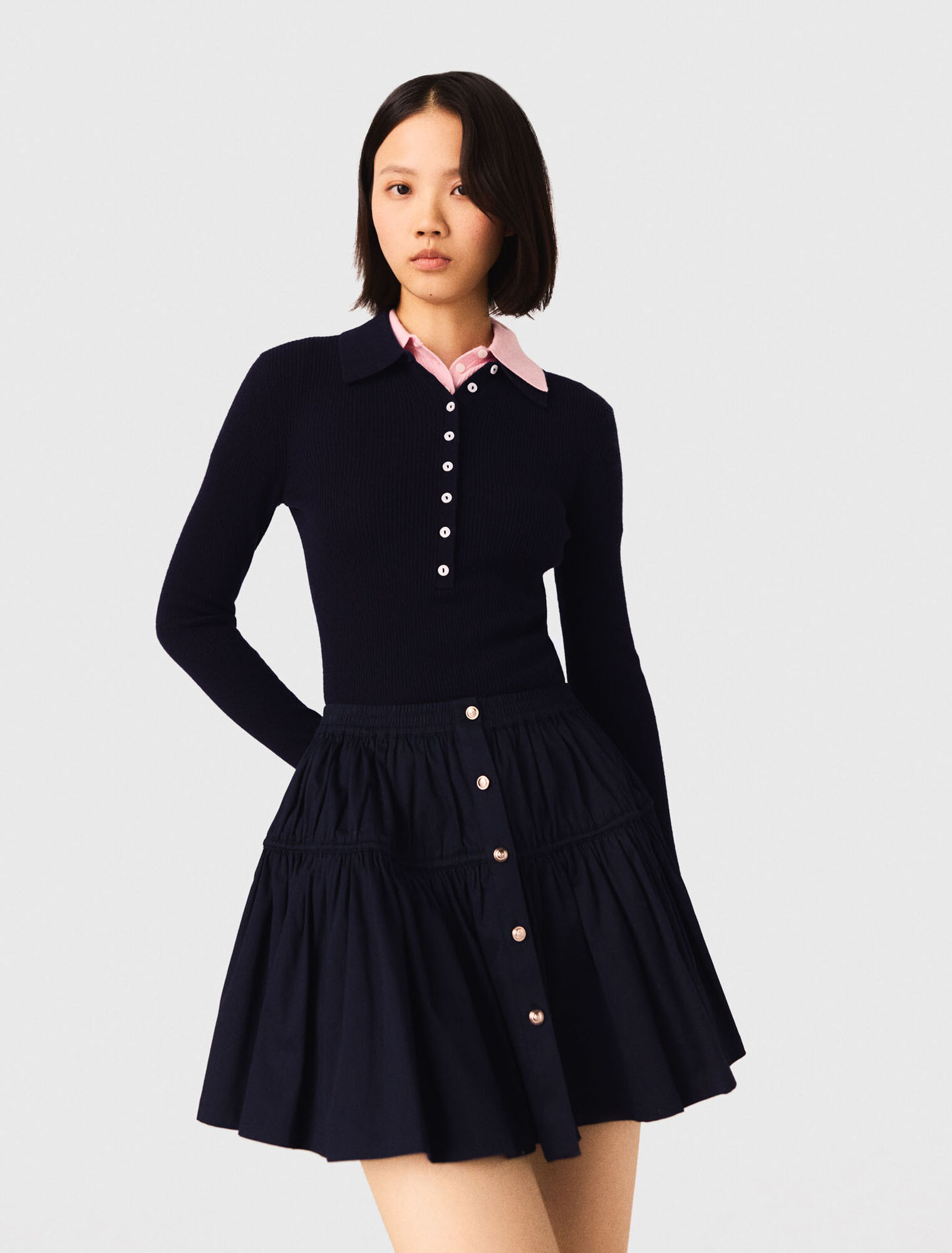 Falda corta con cintura el&aacute;stica