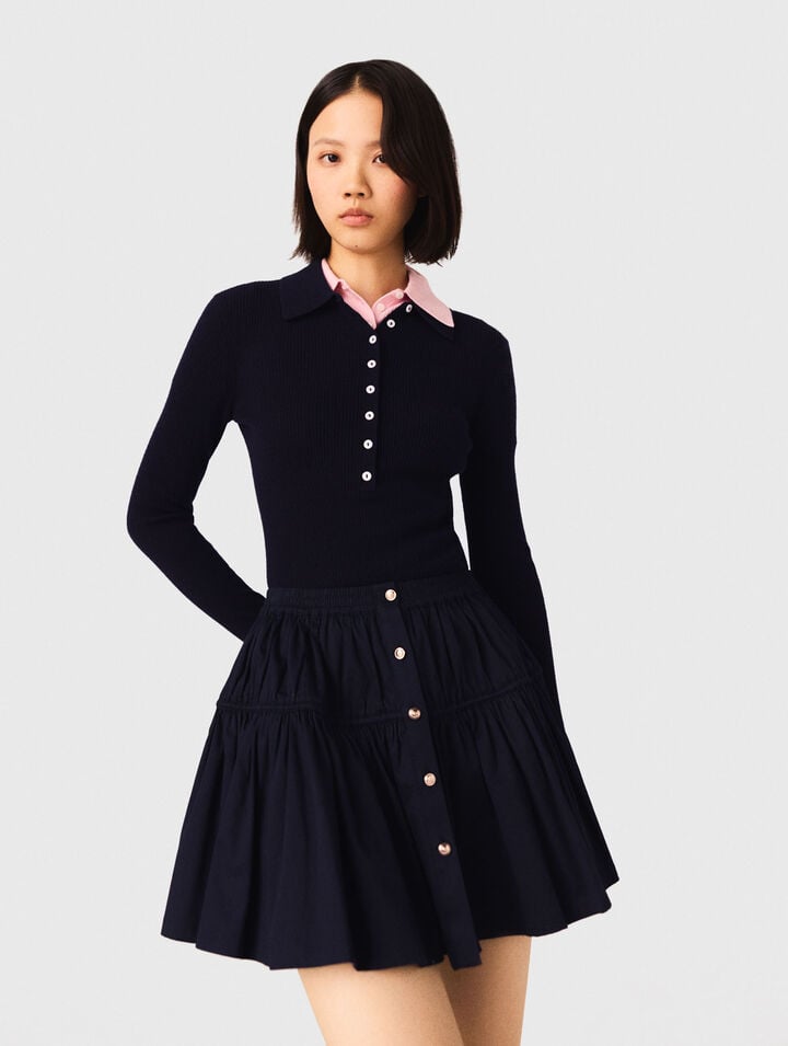 Falda corta con cintura elástica