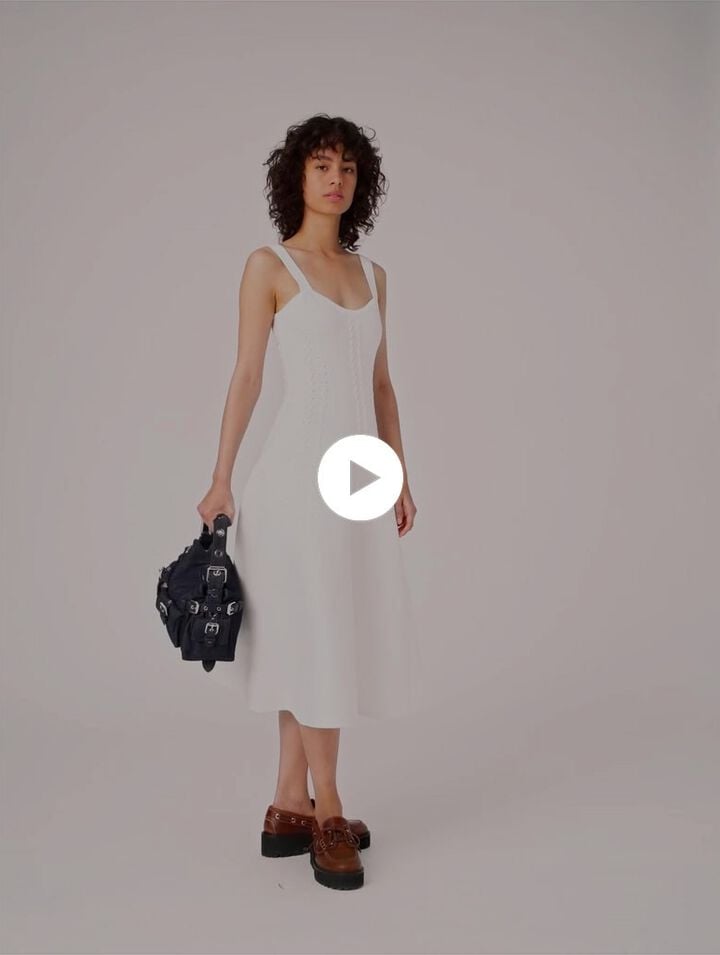 Vestido skater largo de punto