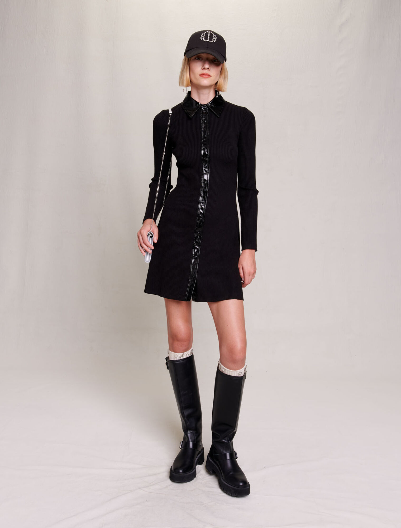 Vestido corto de punto