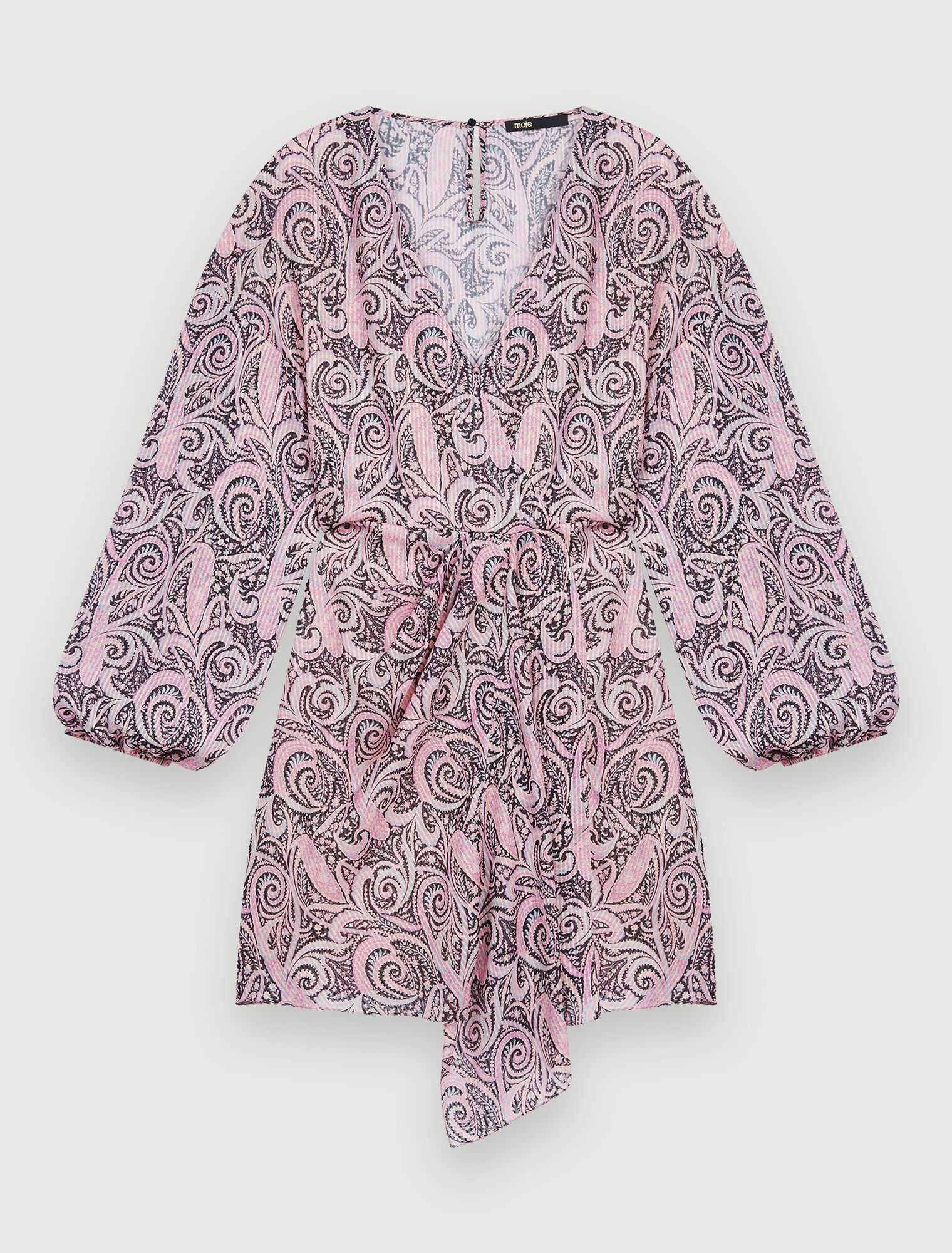 Vestido asimétrico estampado paisley
