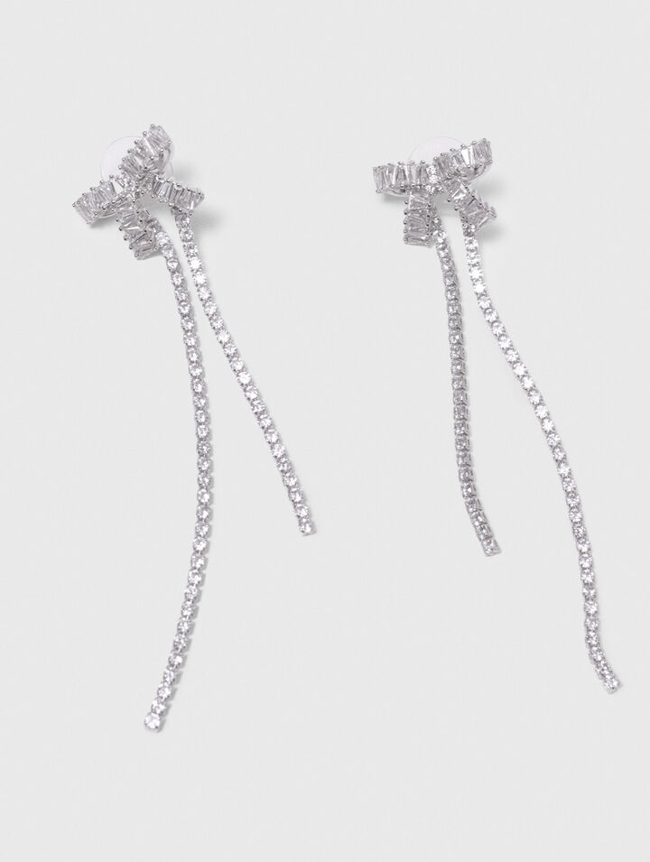 Pendientes de lazo con strass