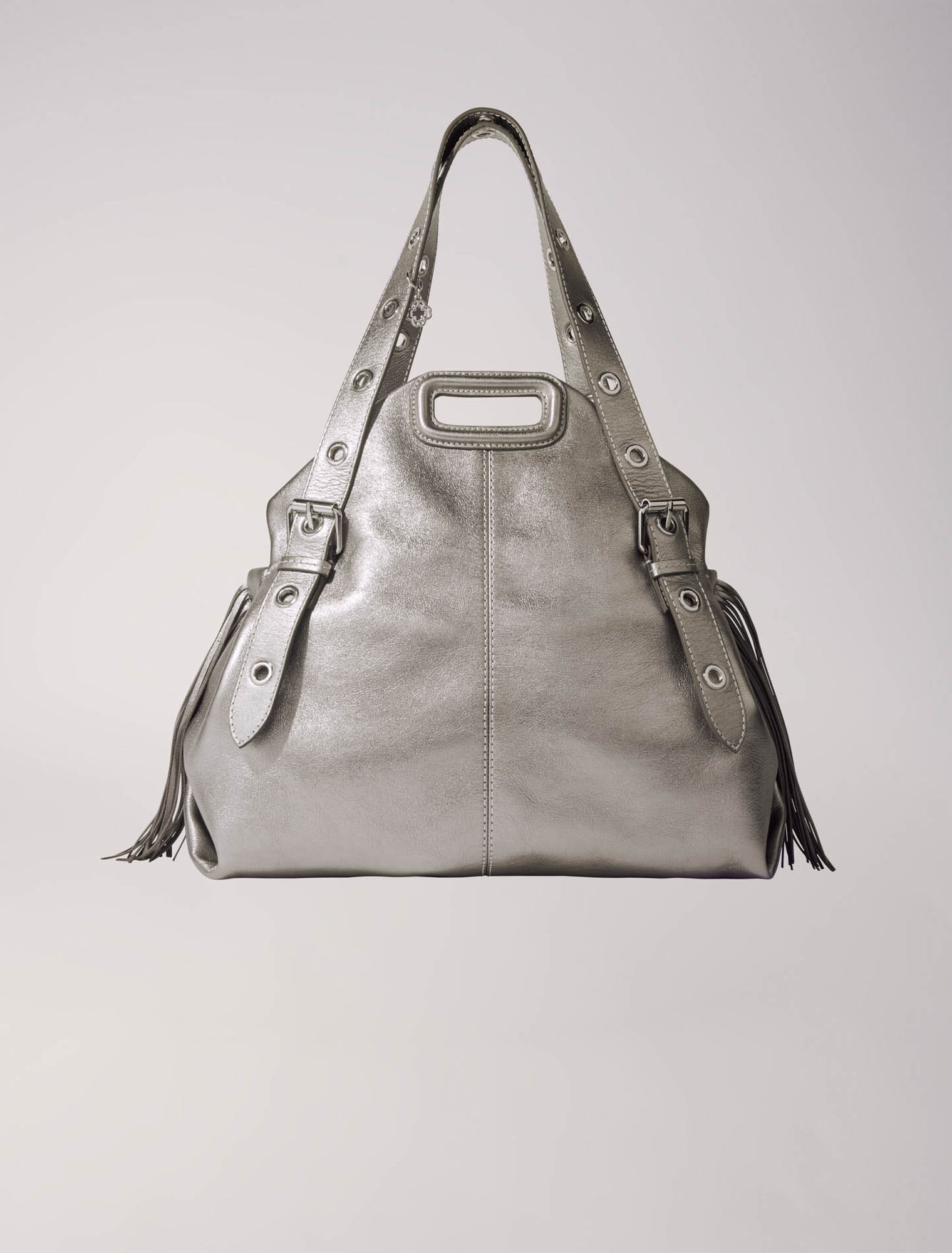 Bolso Miss M XL de cuero metalizado