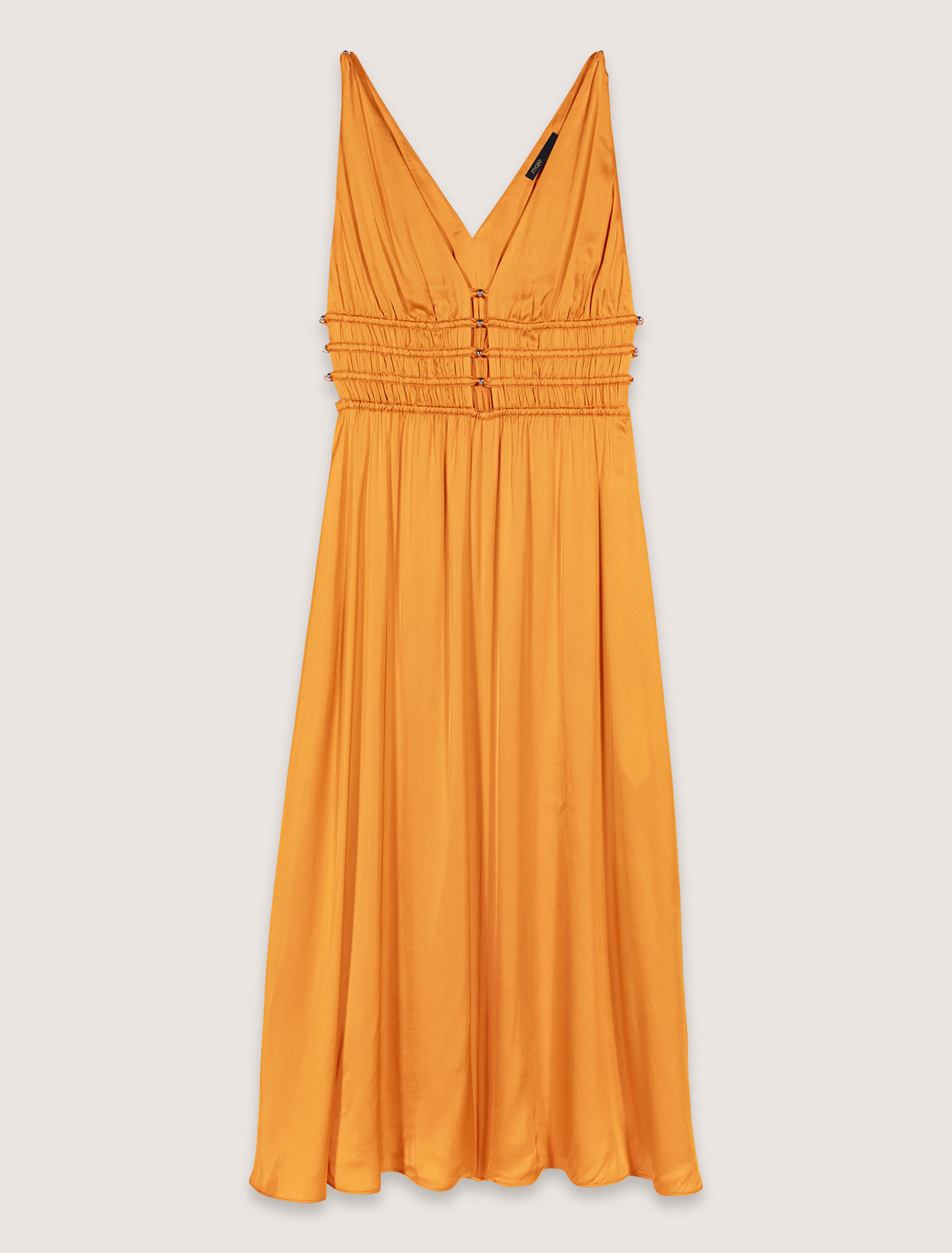 Vestido largo de rasete