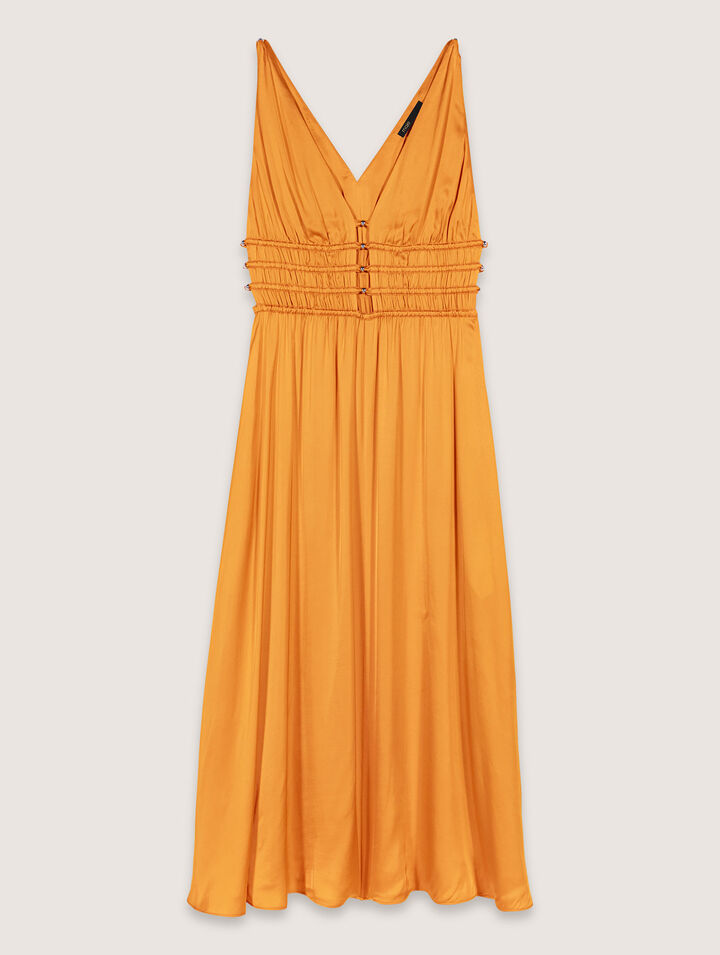 Vestido largo de rasete