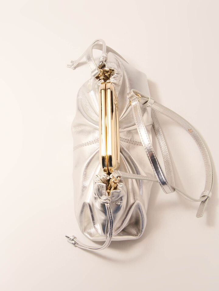 Clutch de piel metalizada