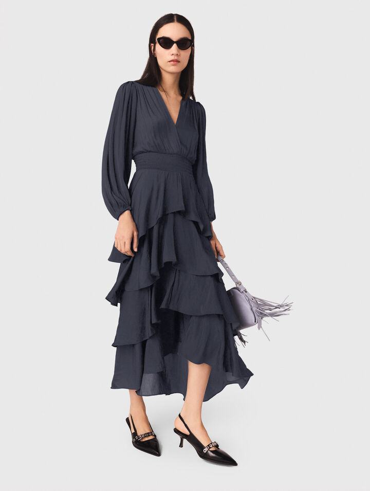 Vestido largo con volantes