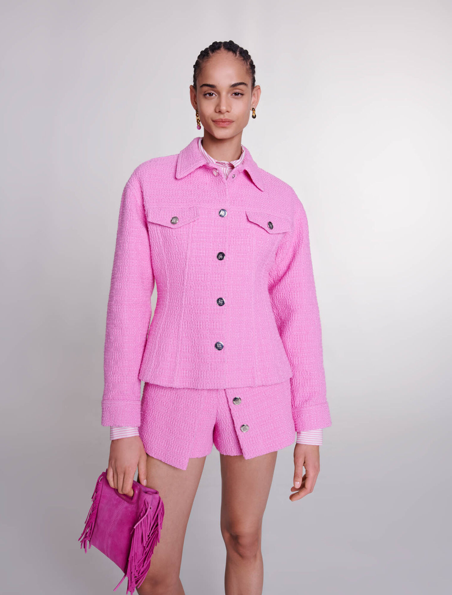 Chaqueta ajustada de tweed